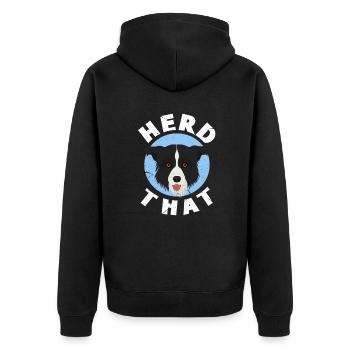 Border Collie Chien Chien Troupeau Chien Cadeau - Veste à capuche bio Premium Unisexe - noir - Dos - Nico (187cm)