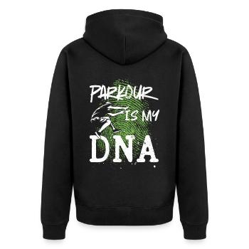 Parkour Free Running Traceur Adn - Veste à capuche bio Premium Unisexe - noir - Dos - Nico (187cm)