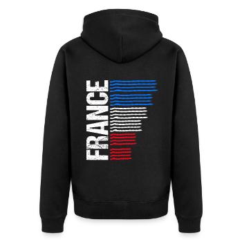 France Football Jersey France Jersey Gift - Unisex Premium Organic Zip Hoodie - black - Back - Nico (187cm)