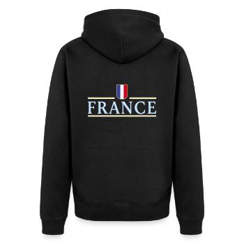 France Football Jersey France Jersey Gift - Unisex Premium Organic Zip Hoodie - black - Back - Nico (187cm)
