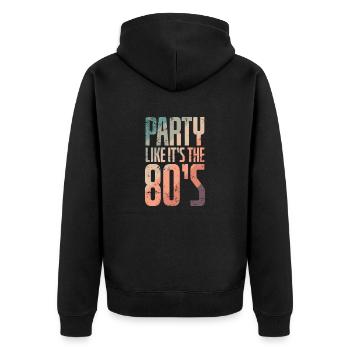 Fête comme C’est la fête des années 80 Danse Fun - Veste à capuche bio Premium Unisexe - noir - Dos - Nico (187cm)