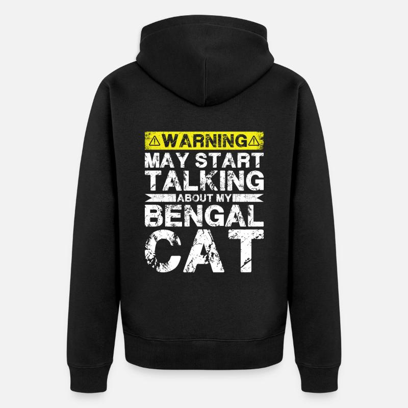 Apropos Bengalkatze - Unisex Premium Bio Zip Hoodie - Schwarz