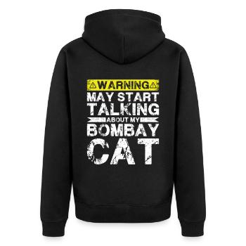En parlant de Bombay Cat - Veste à capuche bio Premium Unisexe - noir - Dos - Nico (187cm)