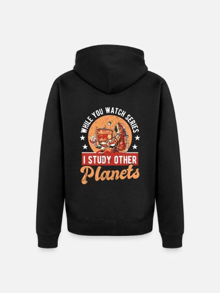 Mars Astronomy Science Space Research - Unisex Premium Organic Zip Hoodie - black