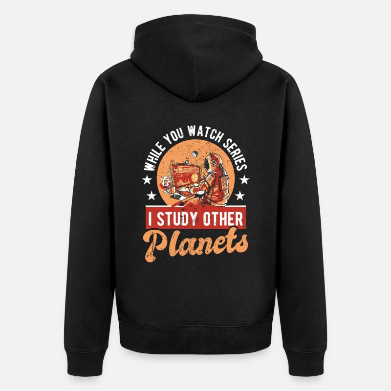 Mars Astronomie Science Recherche spatiale - Veste à capuche bio Premium Unisexe - noir