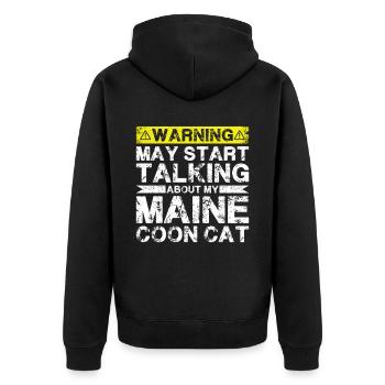 En parlant de chat abyssin - Veste à capuche bio Premium Unisexe - noir - Dos - Nico (187cm)