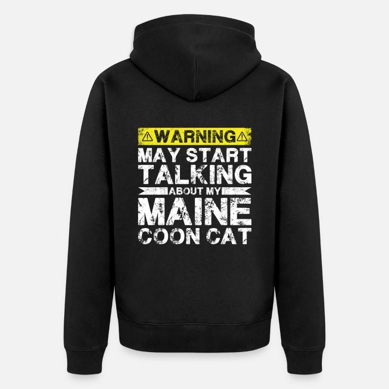 En parlant de chat abyssin - Veste à capuche bio Premium Unisexe - noir