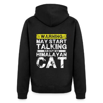En parlant de chats de l’Himalaya - Veste à capuche bio Premium Unisexe - noir - Dos - Nico (187cm)