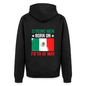 de Mayo 5. Mai Geburtstag Mexiko Patriotisch Mexik - Unisex Premium Bio Zip Hoodie - Schwarz - Hinten - Nico (187cm)