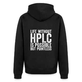 Chromatographie liquide haute performance HPLC - Veste à capuche bio Premium Unisexe - noir - Dos - Nico (187cm)