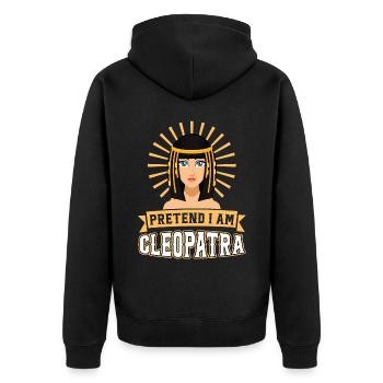 Imaginez que je sois Cléopâtre - Égyptologue - Veste à capuche bio Premium Unisexe - noir - Dos - Nico (187cm)