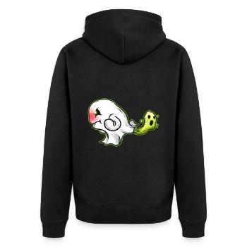Ghost Farts Un Pet Halloween - Veste à capuche bio Premium Unisexe - noir - Dos - Nico (187cm)