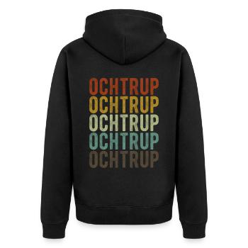 Ochtrup City Retro Vintage - Veste à capuche bio Premium Unisexe - noir - Dos - Nico (187cm)