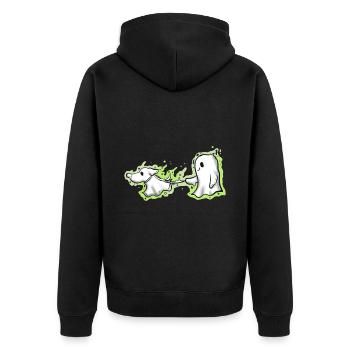 Spirit Ghost se promène avec le chien fantôme - Veste à capuche bio Premium Unisexe - noir - Dos - Nico (187cm)