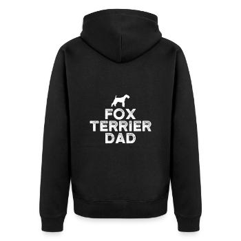 Fox Terrier Papa - Veste à capuche bio Premium Unisexe - noir - Dos - Nico (187cm)