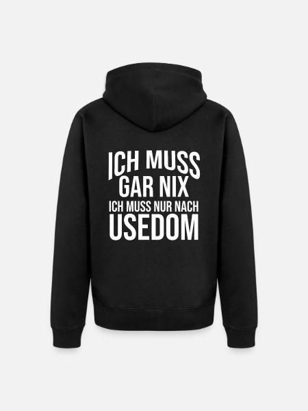 Ostsee Usedom - Unisex Premium Bio Zip Hoodie - Schwarz