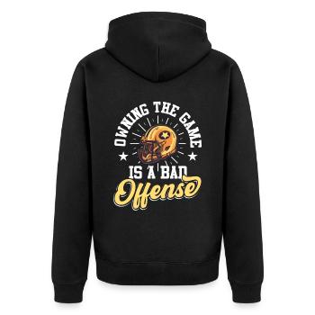 Casque de football - Veste à capuche bio Premium Unisexe - noir - Dos - Nico (187cm)