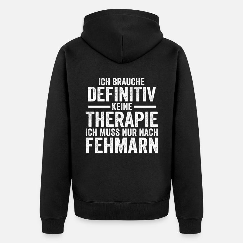 Ostsee Fehmarn - Unisex Premium Bio Zip Hoodie - Schwarz