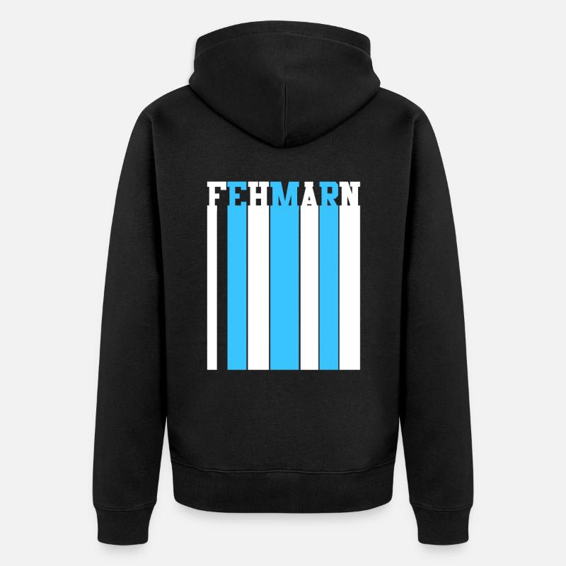 Ostsee Fehmarn - Unisex Premium Bio Zip Hoodie - Schwarz