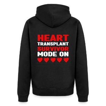 Cadeau de chirurgie à cœur ouvert - Veste à capuche bio Premium Unisexe - noir - Dos - Nico (187cm)