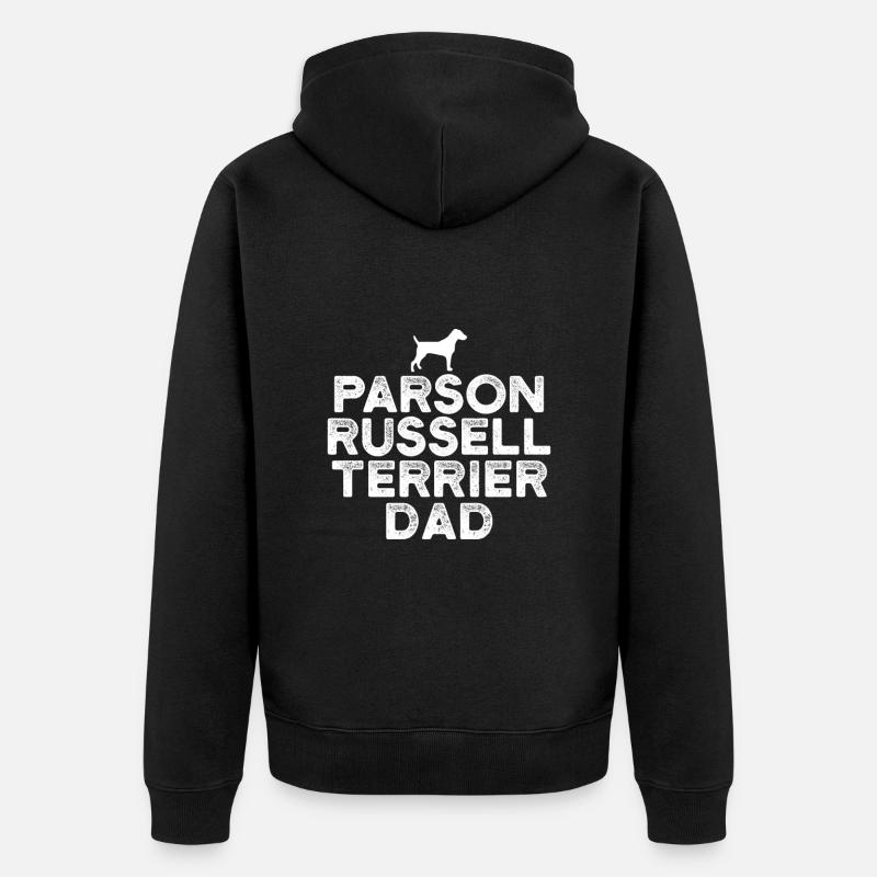Parson Russell Terrier Papa - Veste à capuche bio Premium Unisexe - noir