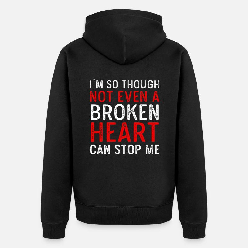 Operation Am Offen Herzen Geschenk - Unisex Premium Bio Zip Hoodie - Schwarz