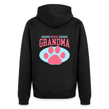 Chiens Grand-mère Propriétaire de chien Propriétaire de chien Cadeau - Veste à capuche bio Premium Unisexe - noir - Dos - Nico (187cm)