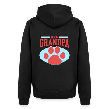 Chiens Grand-père Propriétaire de chien Propriétaire de chien Cadeau - Veste à capuche bio Premium Unisexe - noir - Dos - Nico (187cm)