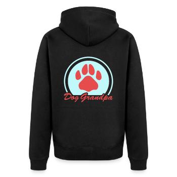 Chiens Grand-père Propriétaire De chien Cadeau - Veste à capuche bio Premium Unisexe - noir - Dos - Nico (187cm)