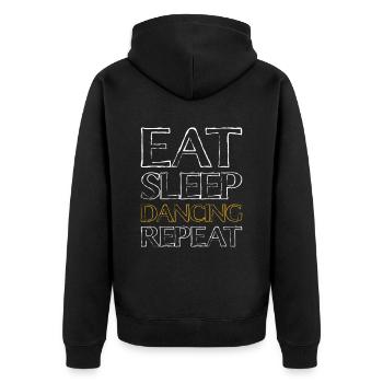 Manger sleep dancing - Veste à capuche bio Premium Unisexe - noir - Dos - Nico (187cm)