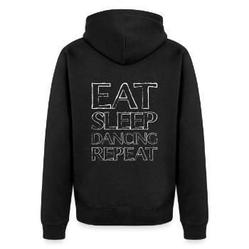 Manger sleep dancing - Veste à capuche bio Premium Unisexe - noir - Dos - Nico (187cm)