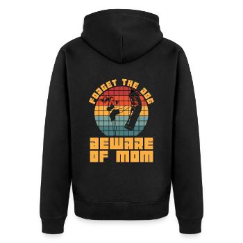 Kickboxing Forget The Dog Kickboxer Boxing Retro - Unisex Premium Bio Zip Hoodie - Schwarz - Hinten - Nico (187cm)