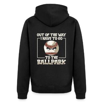 Je dois aller au baseball - Veste à capuche bio Premium Unisexe - noir - Dos - Nico (187cm)