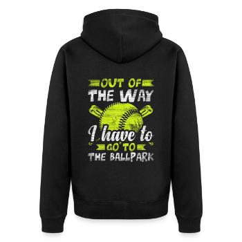 Je dois aller au baseball - Veste à capuche bio Premium Unisexe - noir - Dos - Nico (187cm)