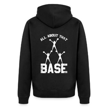 All about this basic design for cheerleaders - Unisex Premium Organic Zip Hoodie - black - Back - Nico (187cm)