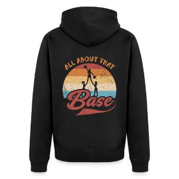 All about this basic design for cheerleaders - Unisex Premium Organic Zip Hoodie - black - Back - Nico (187cm)