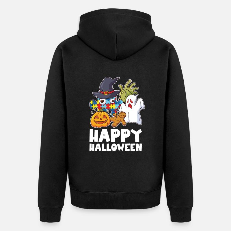 Fröhliches - Unisex Premium Bio Zip Hoodie - Schwarz