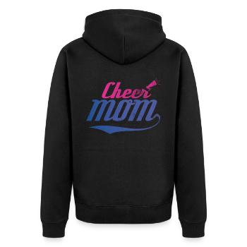 Cheer Mom Design Für Cheerleader Cheer - Unisex Premium Bio Zip Hoodie - Schwarz - Hinten - Nico (187cm)