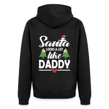 Le Père Noël ressemble beaucoup à papa Noël Noël - Veste à capuche bio Premium Unisexe - noir - Dos - Nico (187cm)