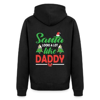 Le Père Noël ressemble beaucoup à papa Noël Noël - Veste à capuche bio Premium Unisexe - noir - Dos - Nico (187cm)