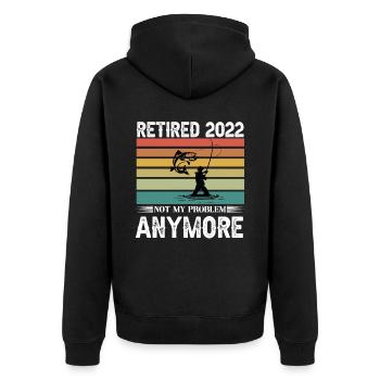 La pêche à la retraite 2022 n’est plus mon problème - Veste à capuche bio Premium Unisexe - noir - Dos - Nico (187cm)