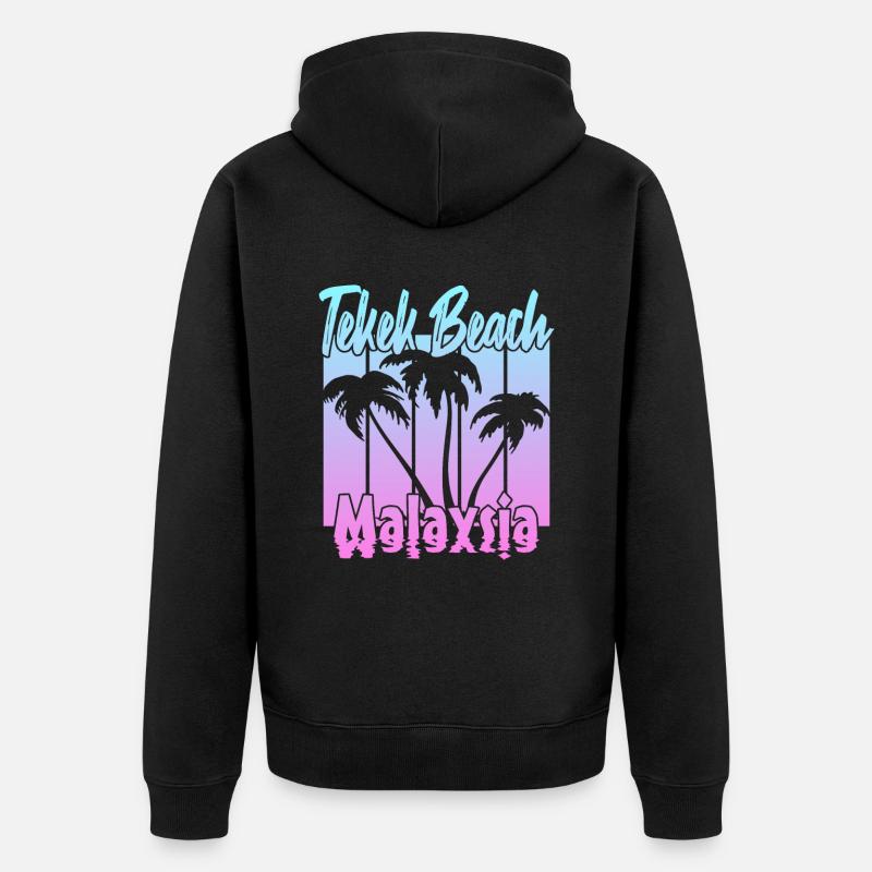 Telek Beach Malaisie - Veste à capuche bio Premium Unisexe - noir