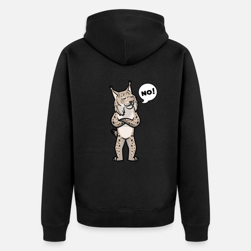 Chat Lynx - Veste à capuche bio Premium Unisexe - noir