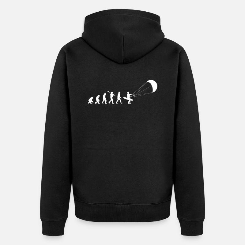 Kite Kitesurf Kiteboard - Veste à capuche bio Premium Unisexe - noir