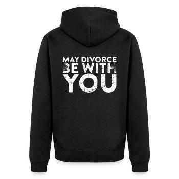 Que le divorce avec vous pour le divorce - Veste à capuche bio Premium Unisexe - noir - Dos - Nico (187cm)