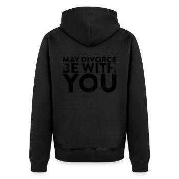 Que le divorce avec vous pour le divorce - Veste à capuche bio Premium Unisexe - noir - Dos - Nico (187cm)