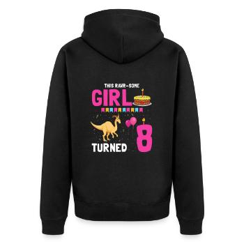 Parasaurolophus Kids Design Anniversaire - Veste à capuche bio Premium Unisexe - noir - Dos - Nico (187cm)