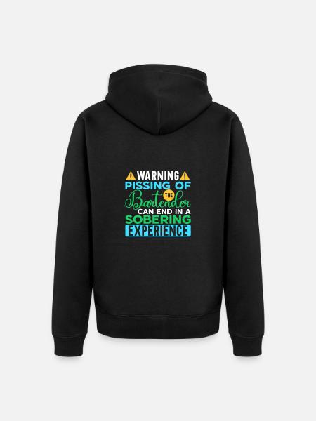 Bartender Gift Mixologist Saying Bar - Unisex Premium Organic Zip Hoodie - black