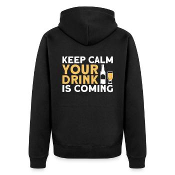 Barman Cadeau Mixologue Dire Bar - Veste à capuche bio Premium Unisexe - noir - Dos - Nico (187cm)