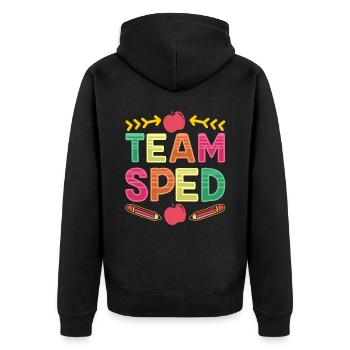 Team Special Education Special Education Special Education Profession Teacher - Unisex Premium Organic Zip Hoodie - black - Back - Nico (187cm)